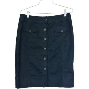 Martin + Osa Pencil Skirt S Black Button Front